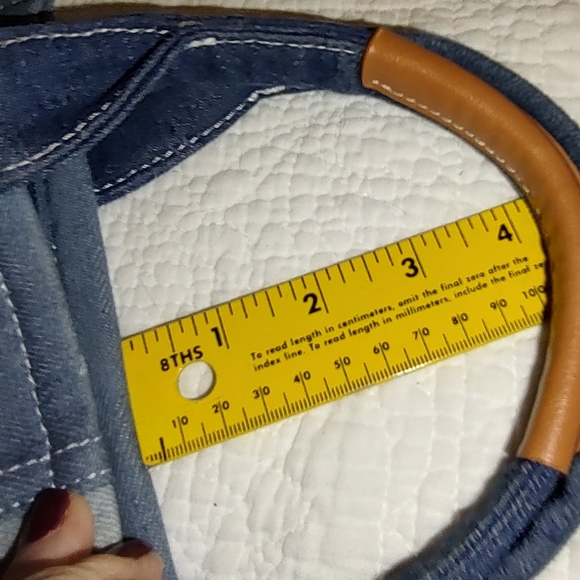 Antik Kraft Small Denim Colorblock Tote. - Picture 11 of 11